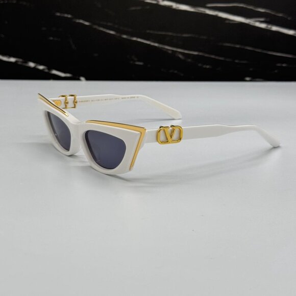 NEW VALENTINO V-GOLDCUT-I WHITE WOMEN  SUNGLASSES VALENTINO VLS-113D - Picture 6 of 12